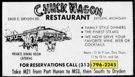Pine House Kitchen & Bar (Chuck Wagon) - Sept 1973 Ad (newer photo)